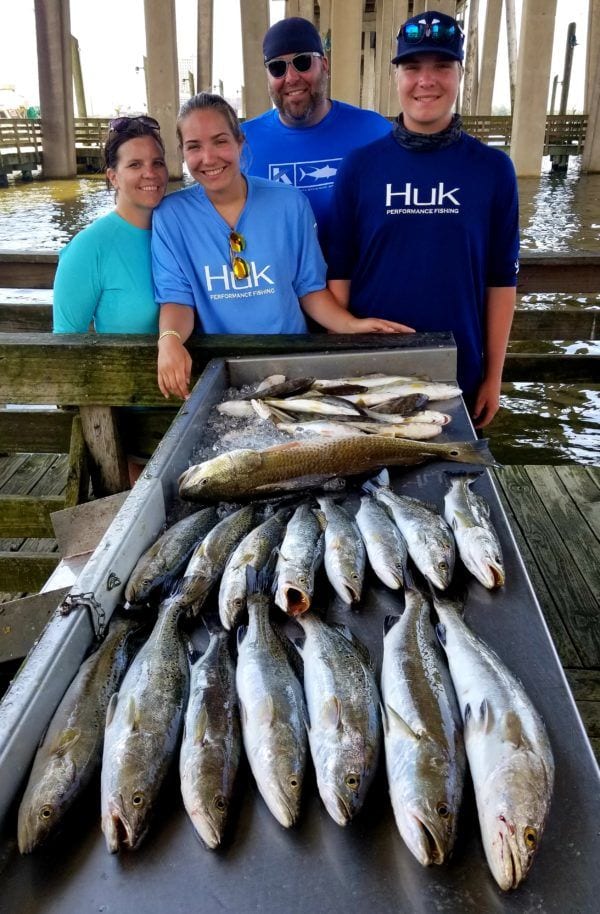 Family charter fishing trip Biloxi Mississippi